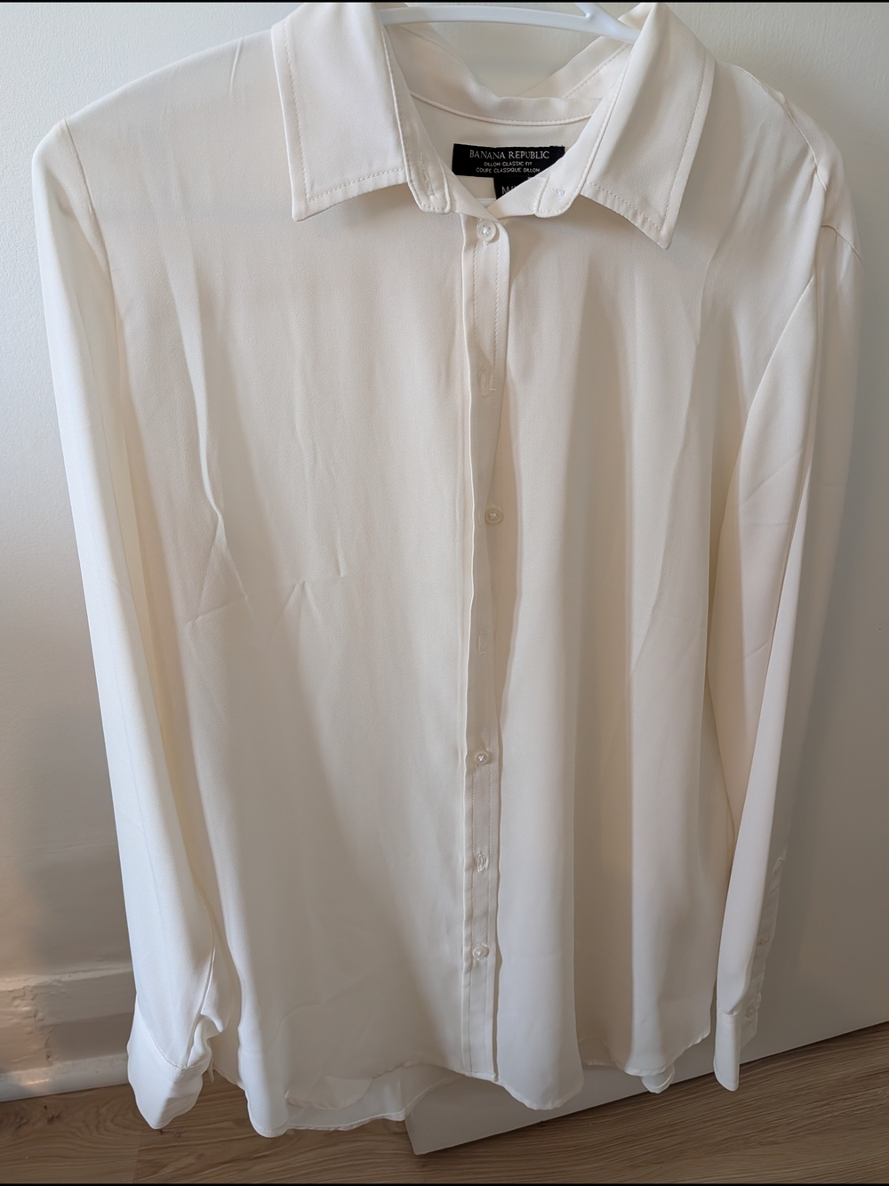 Banana Republic Ivory Button-Up Blouse